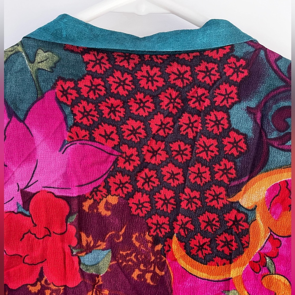 Carole Little Vintage Tunic Top Fabric Made In Germany - Picture 10 of 16